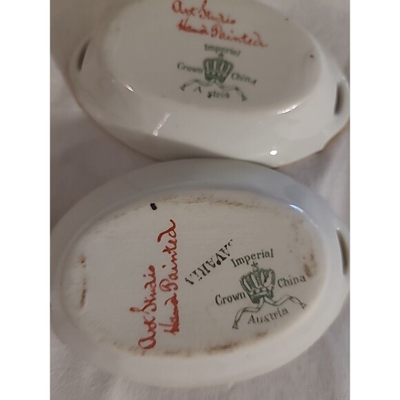 5 Pc Set Bavaria Imperial Crown China Austria Handpainted  Serving Dis W/4... - Picture 3 of 9